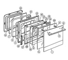 Fisher & Paykel OR24SDPWSX1-88485A door assy diagram