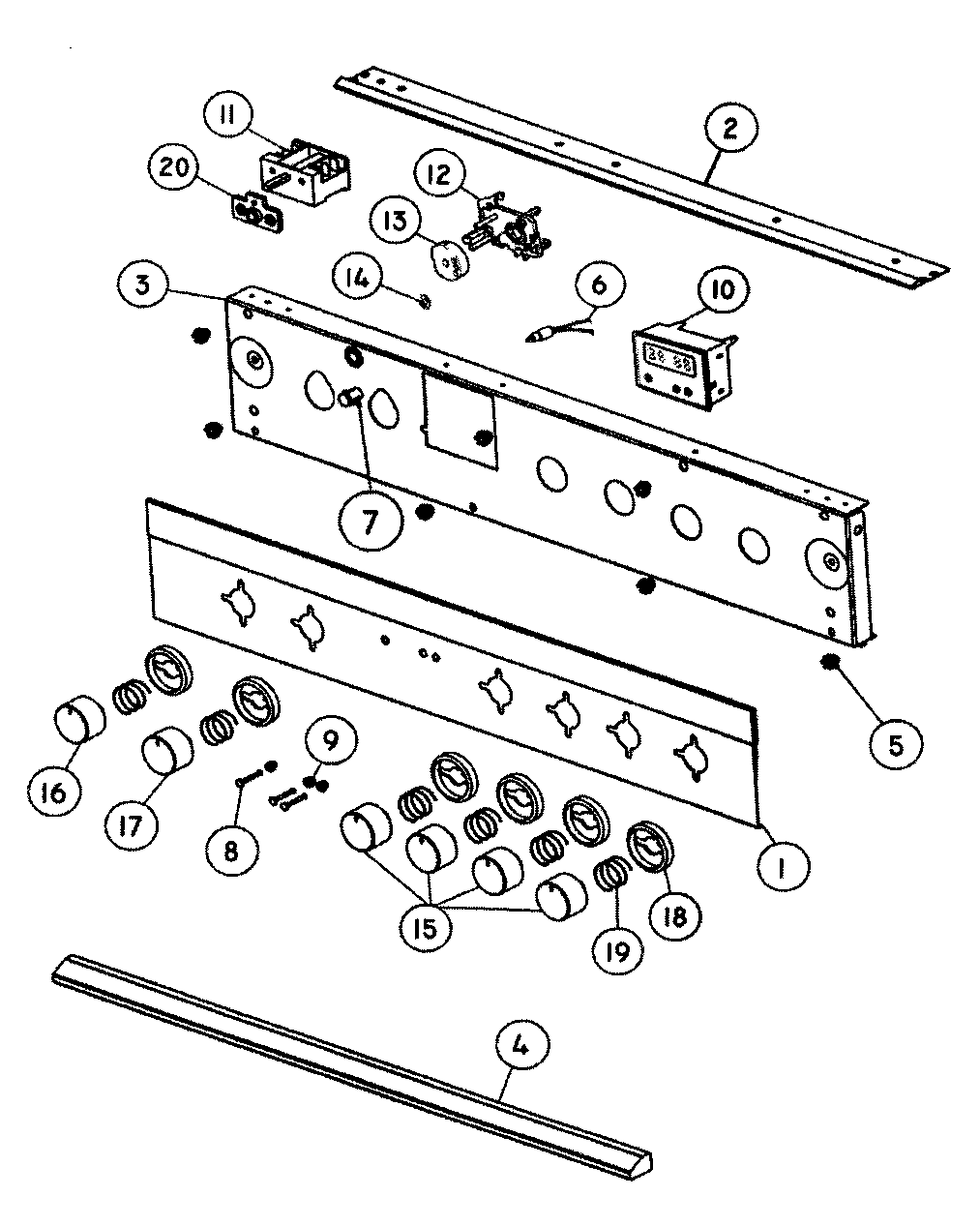 Control panel/components