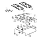 Fisher & Paykel OR24SDMBGX1-88484-A hobtop assy diagram