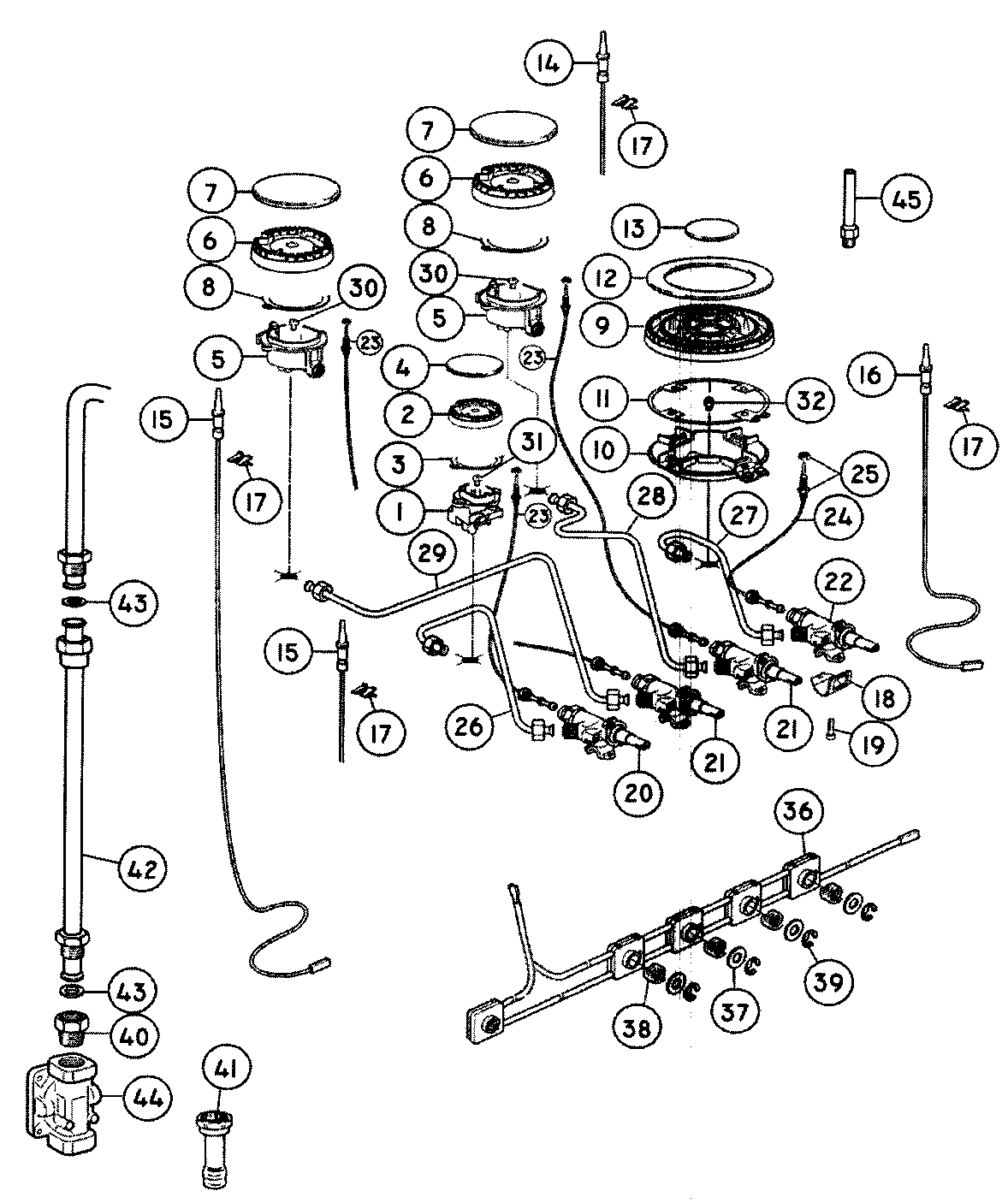 Gas hob assy