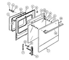 Fisher & Paykel OR24SDMBGX1-88484-A door assy diagram
