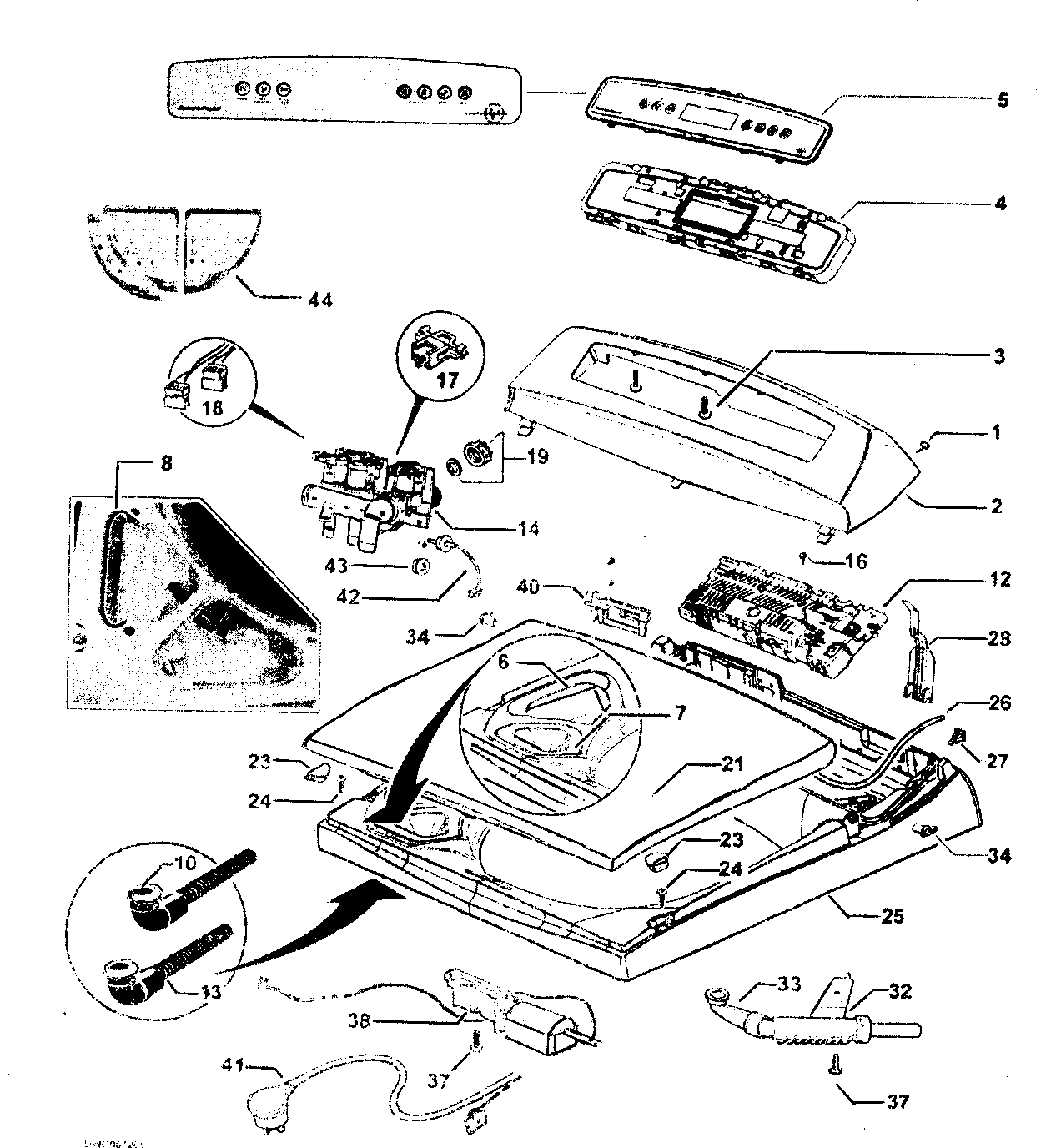 Top deck/electronics
