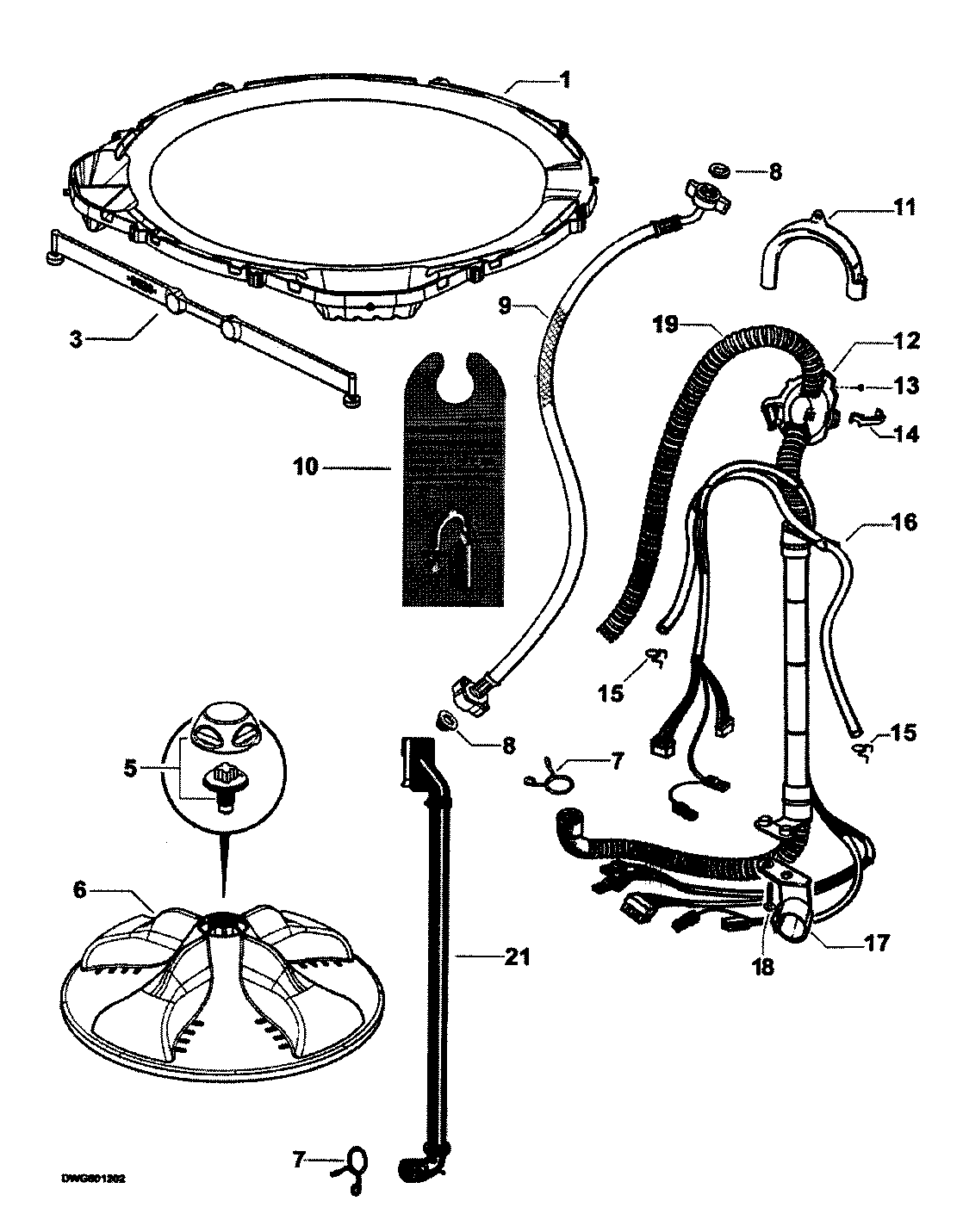 Agitator/hoses