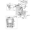 Samsung WF203ANS/XAX main cabinet parts diagram