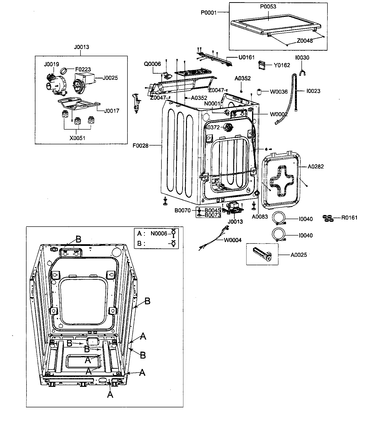 Main cabinet parts