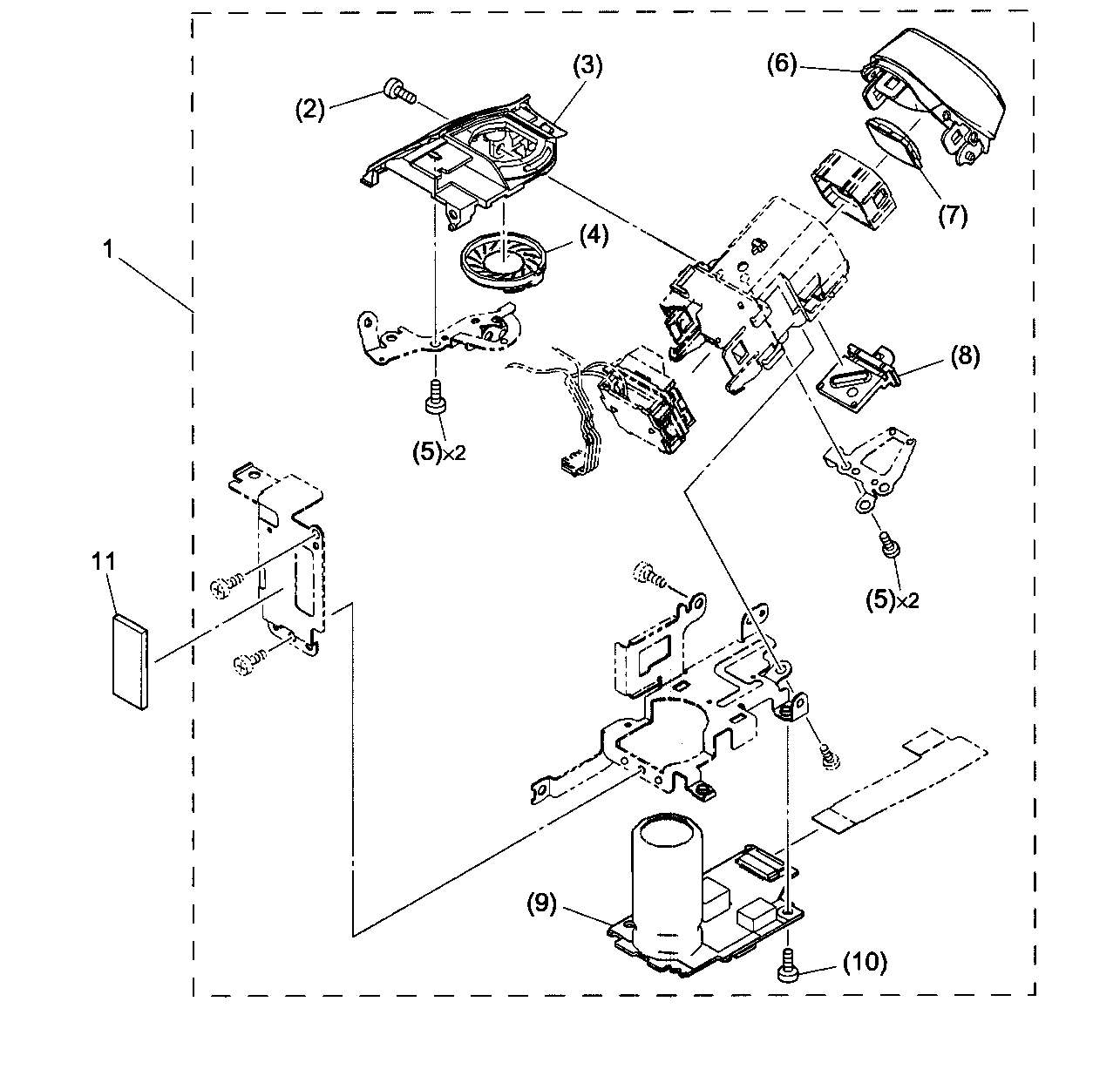 Color view finder assy