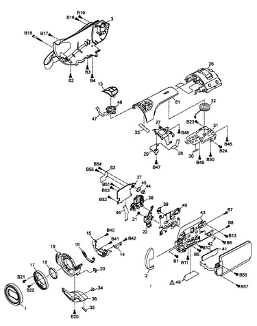 Frame and casing parts 1