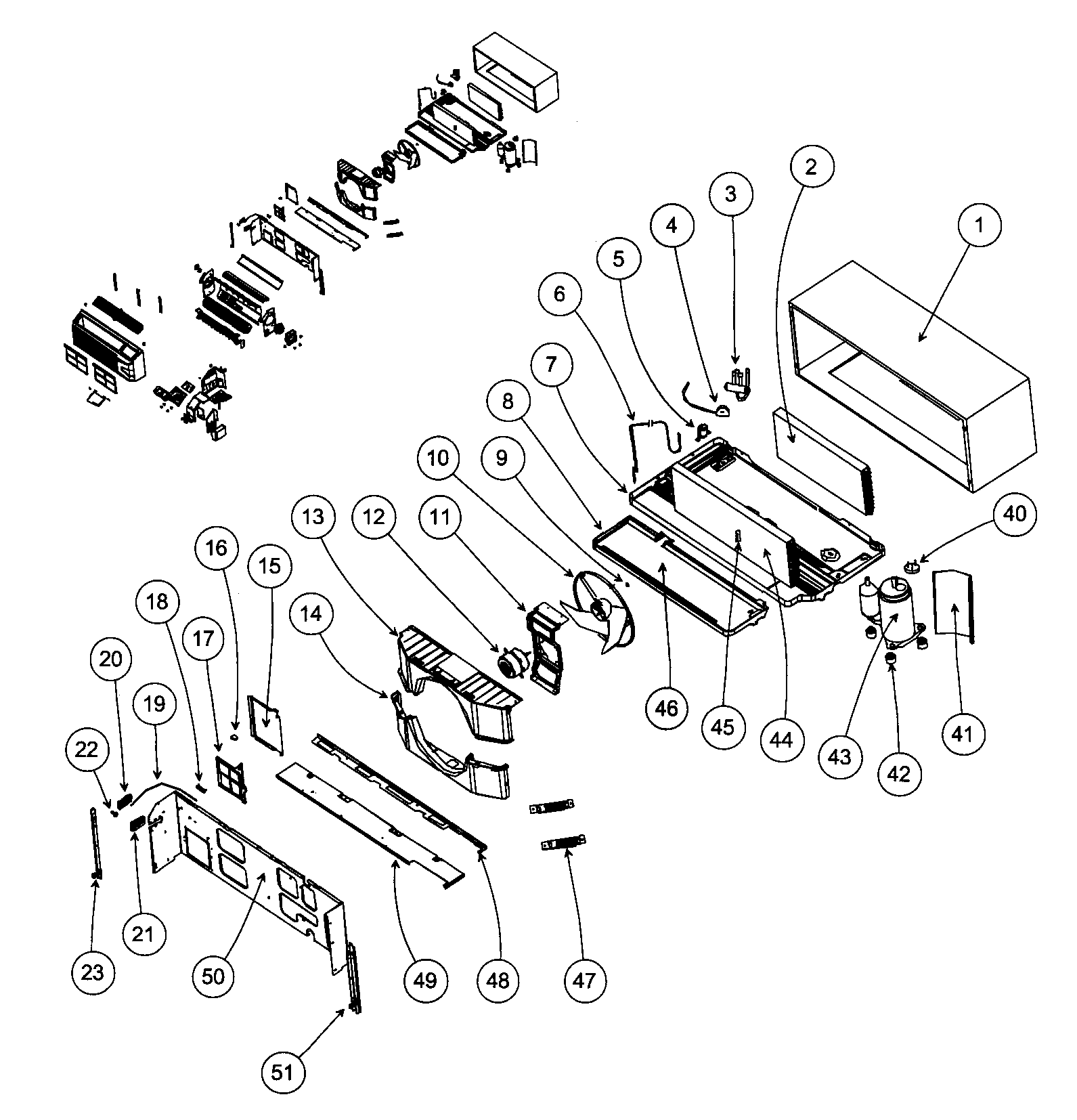 Back cabinet assy