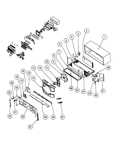 Back cabinet assy