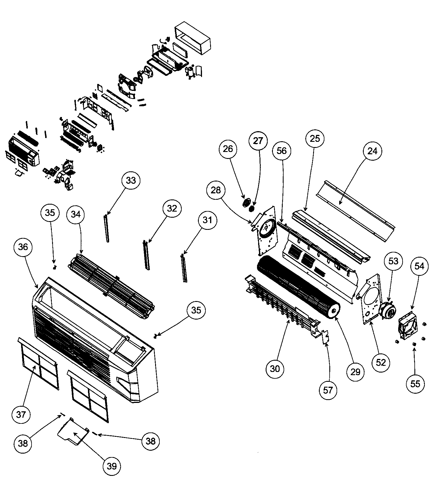 Front cabinet assy