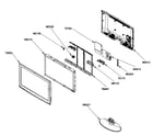 Samsung LN32A450C1DXZA cabinet parts diagram