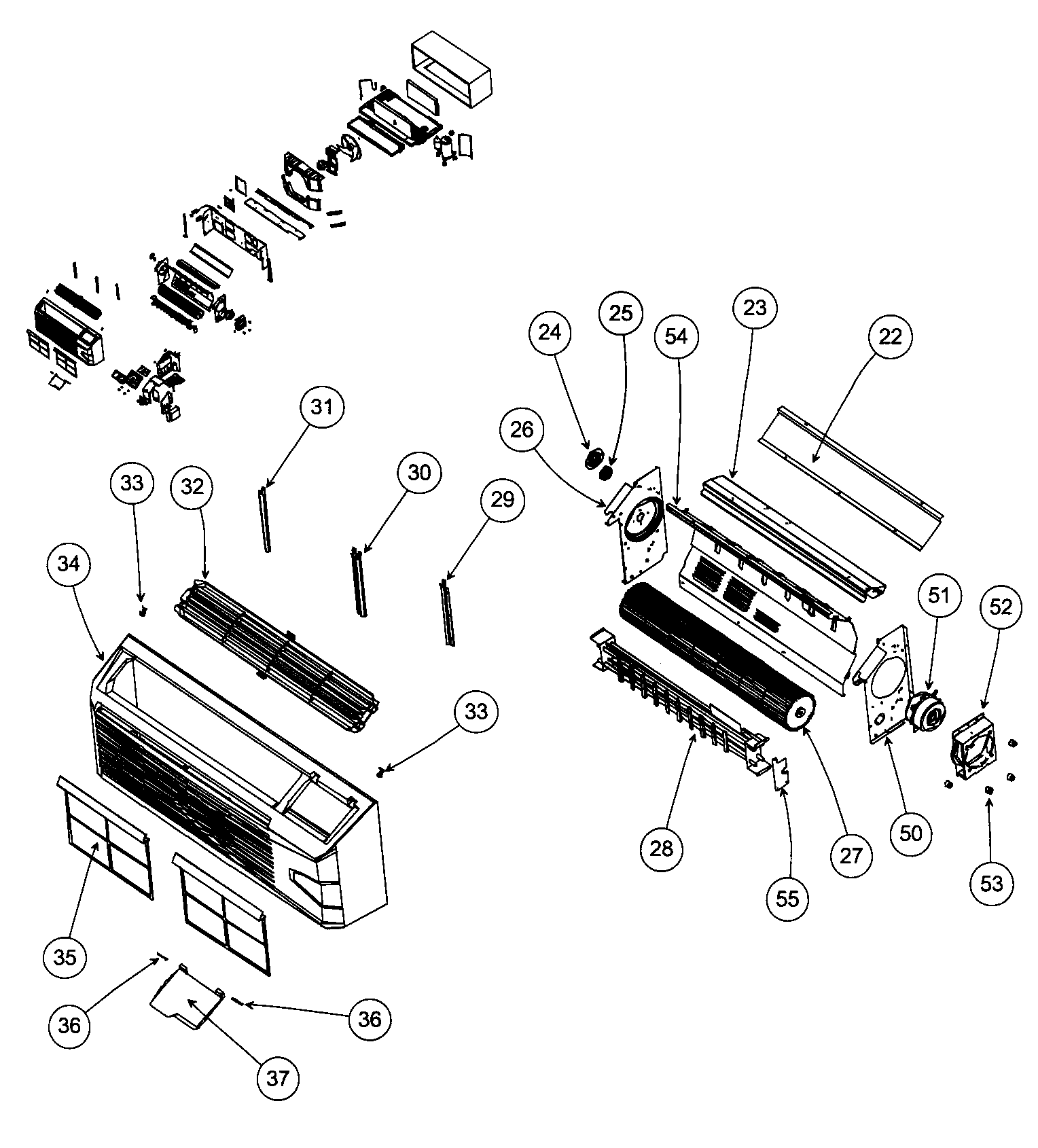 Front cabinet assy