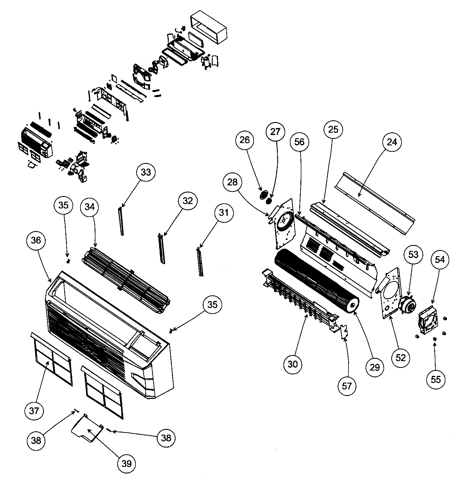 Front cabinet assy