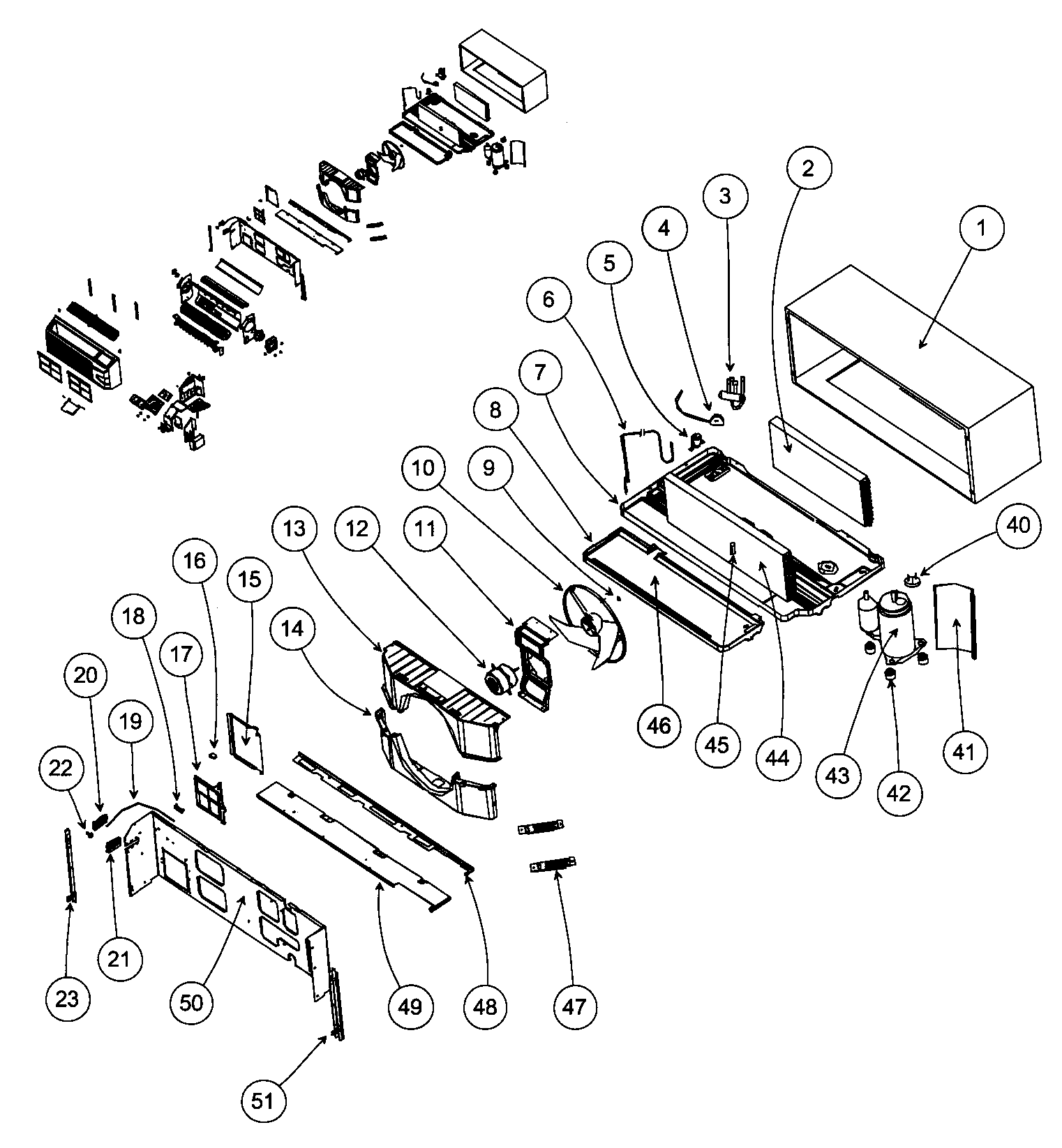 Back cabinet assy