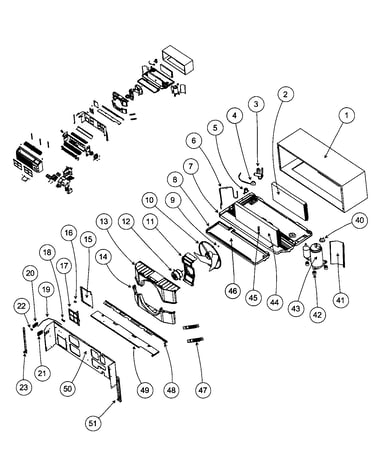 Back cabinet assy