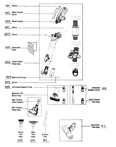 Wand/handle assy