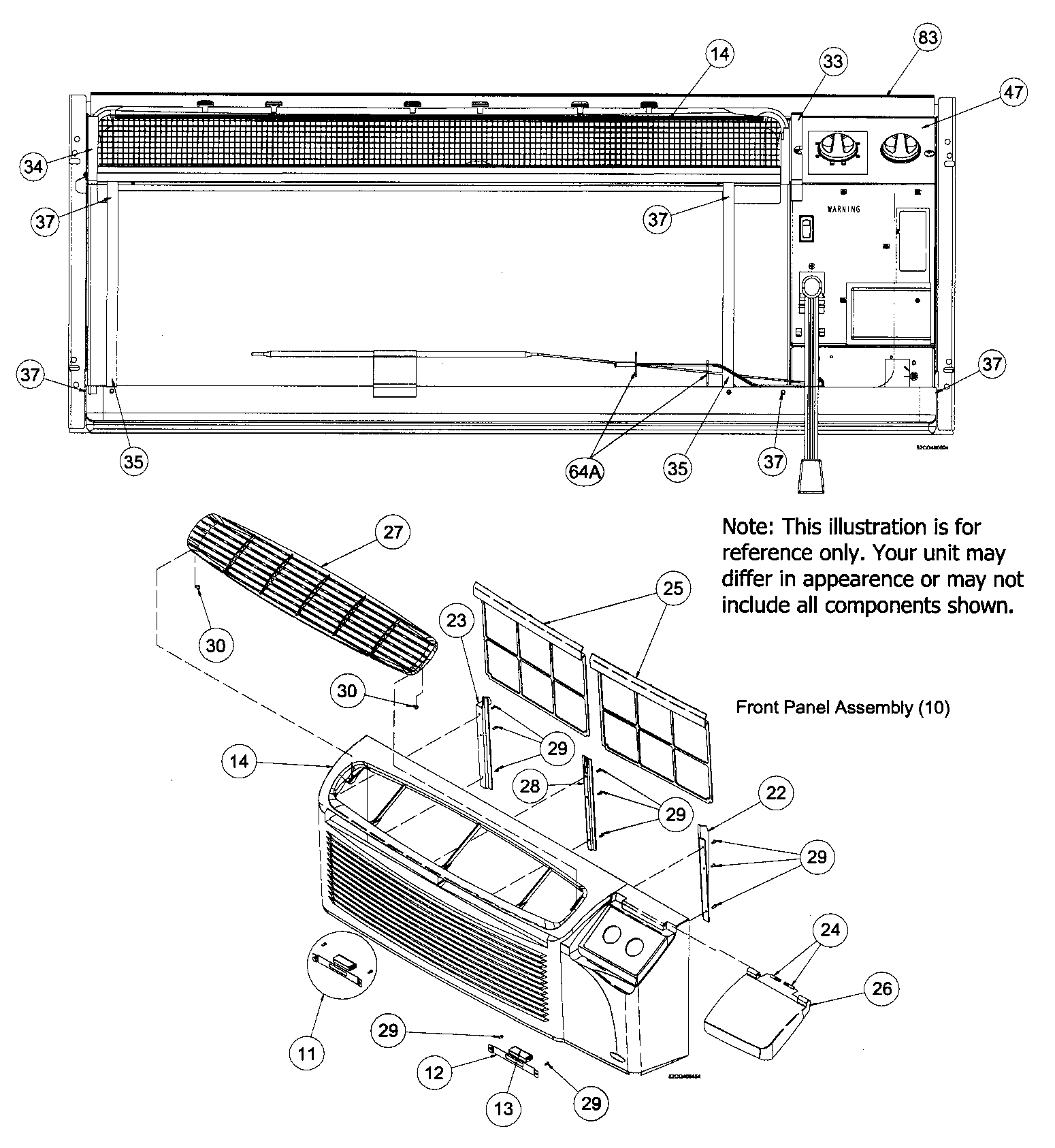 Front cabinet assy