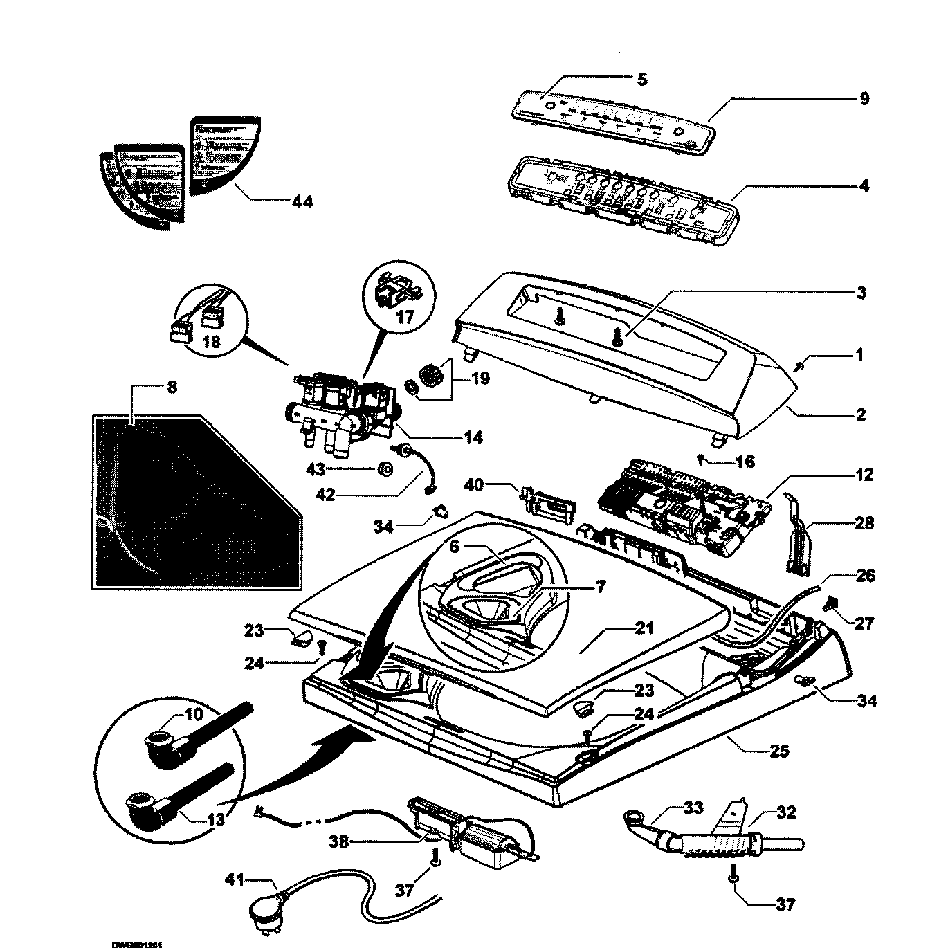 Top deck/electronics
