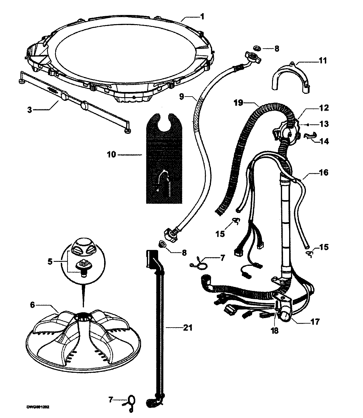 Agitator/hoses