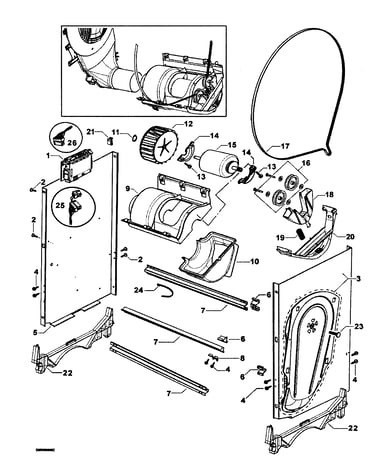 Chassis components/motor assy