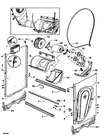 Chassis components/motor assy