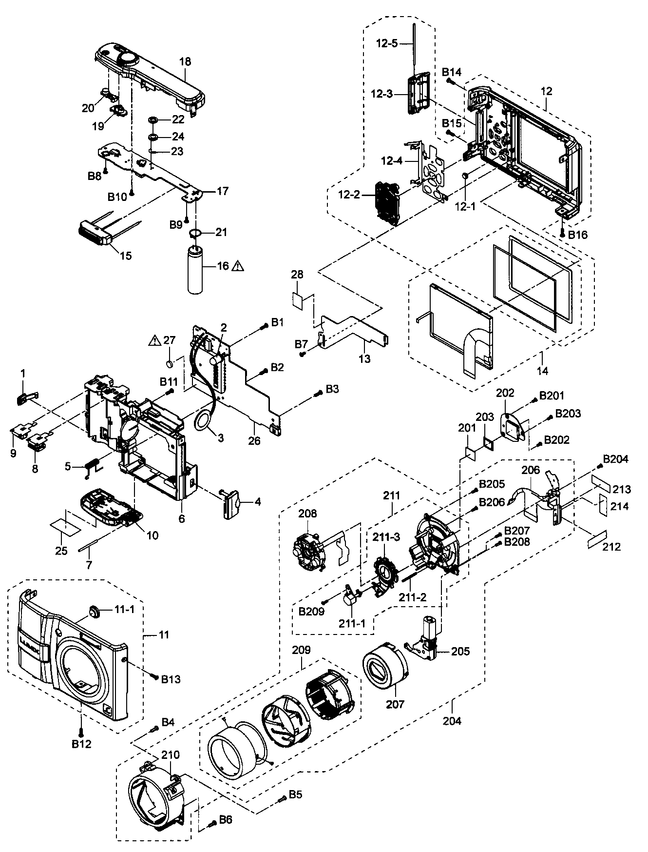 Frame/casing assy
