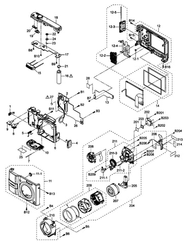 Frame/casing assy
