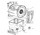 Fisher & Paykel DG27CW1-96116A cabinet/drum/inlet duct diagram