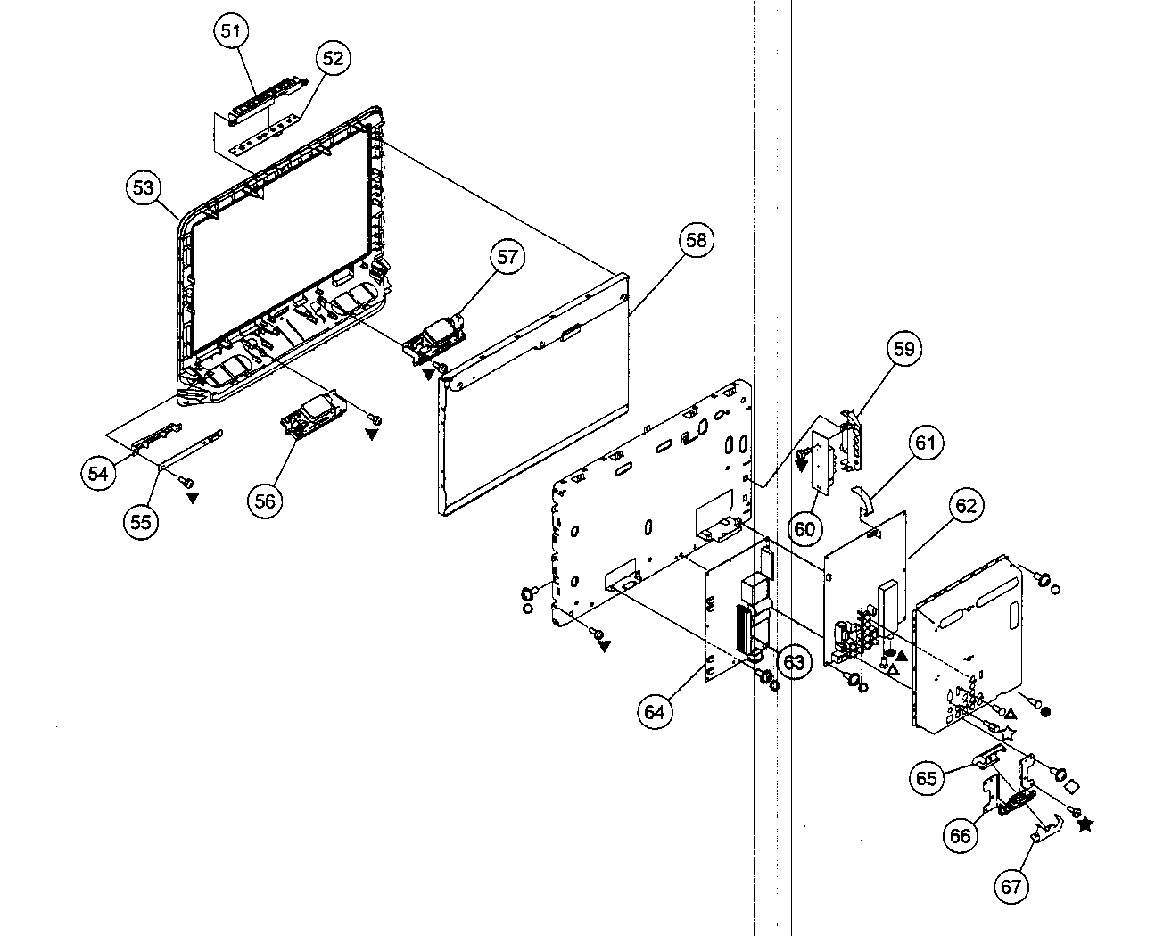 Front cabinet assy