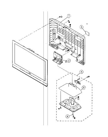 Back cabinet/stand assy