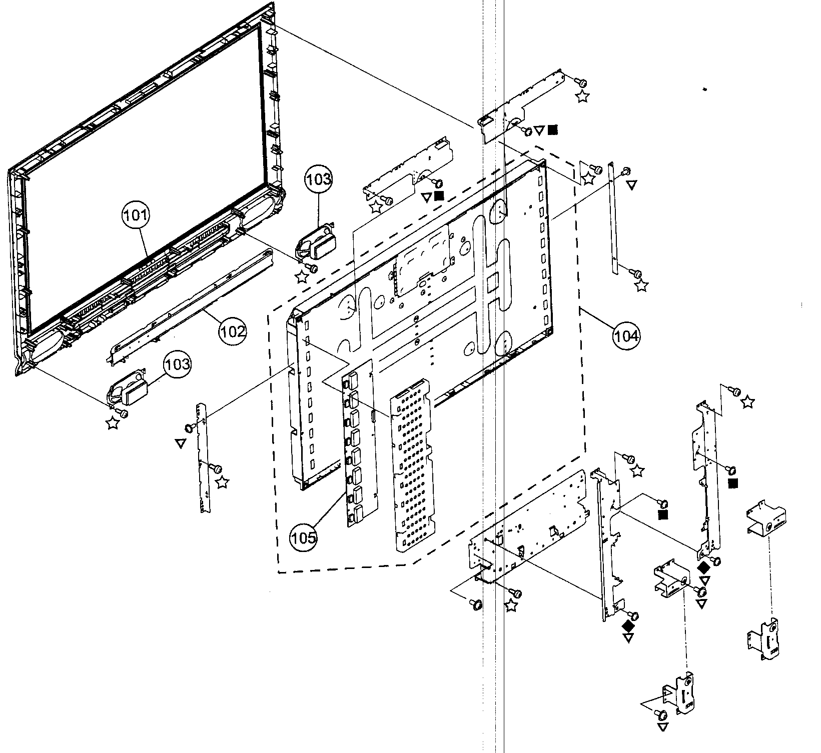 Front cabinet assy