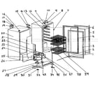 Vinotemp VT34 cabinet parts diagram
