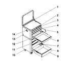 Craftsman 706651350 8 drawer combo diagram