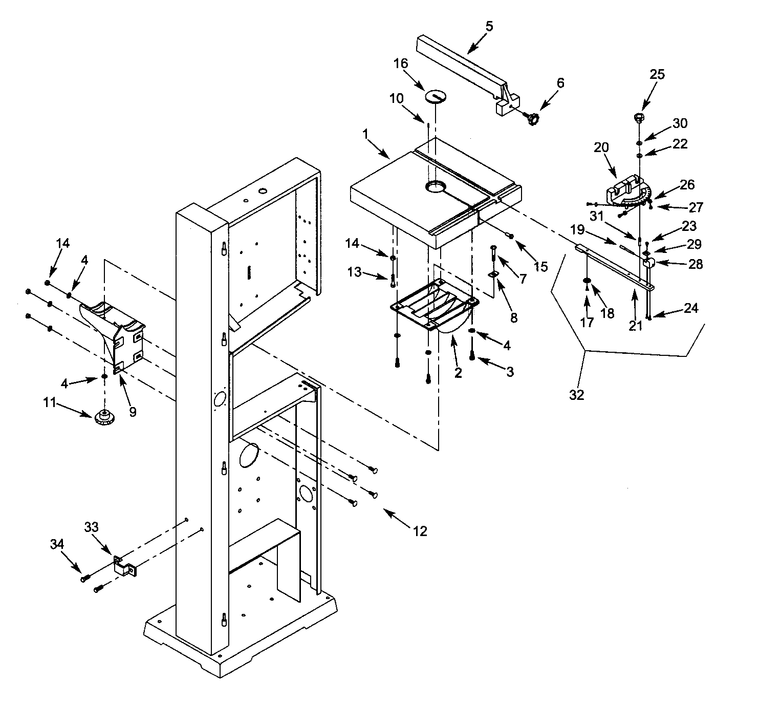 Table assy