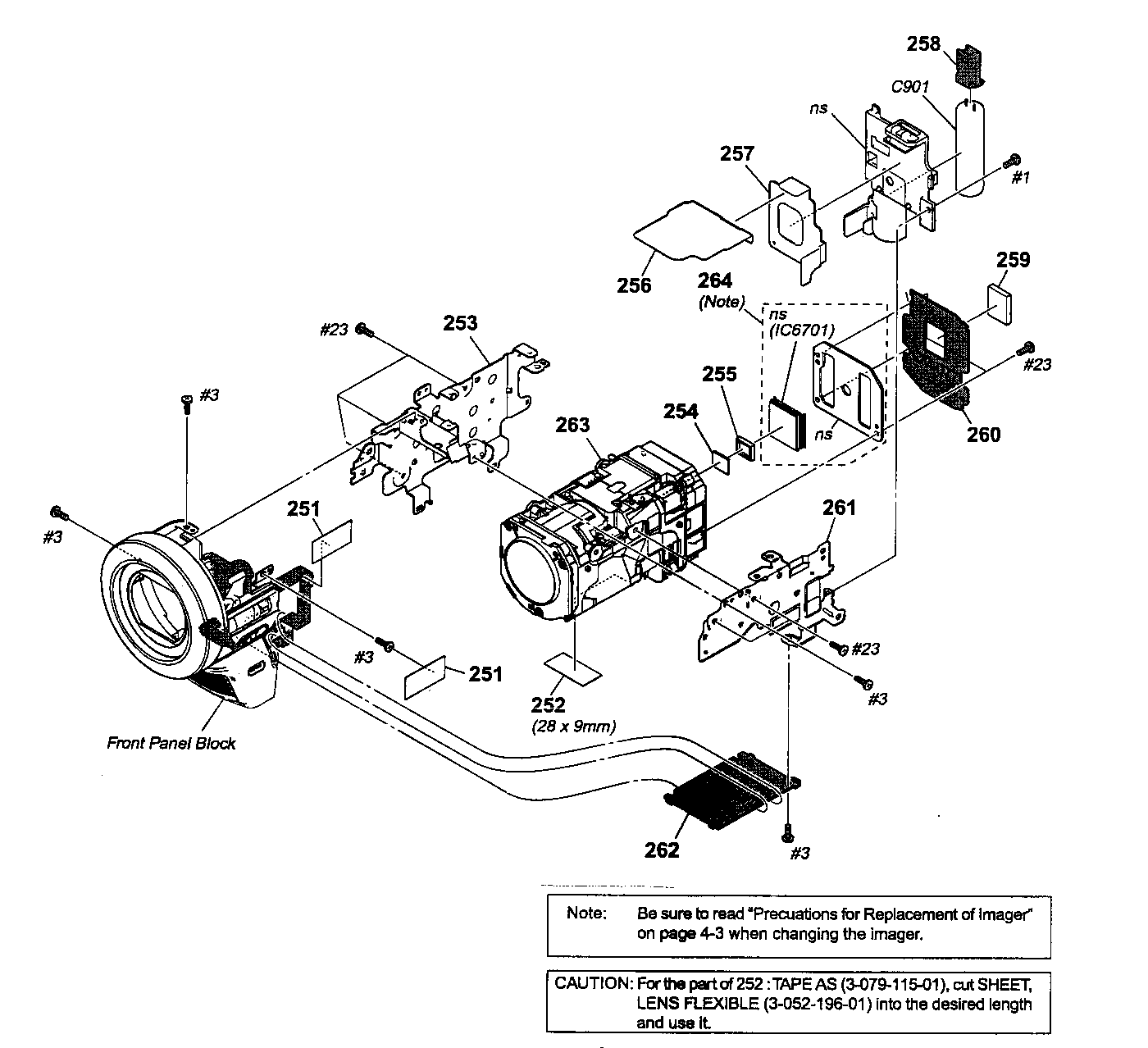 Front panel/lens