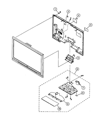 Rear cover/stand assy