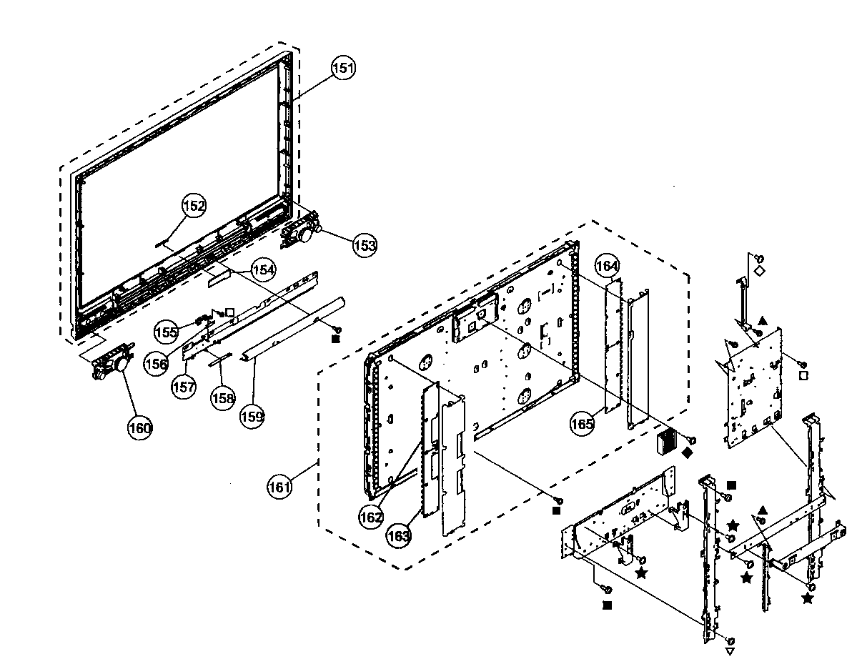 Bezel/lcd panel assy