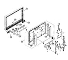 Sony KDL-52W4100 bezel/lcd panel assy diagram