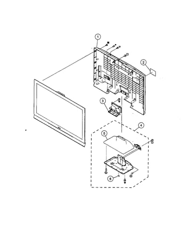 Rear cover/stand assy