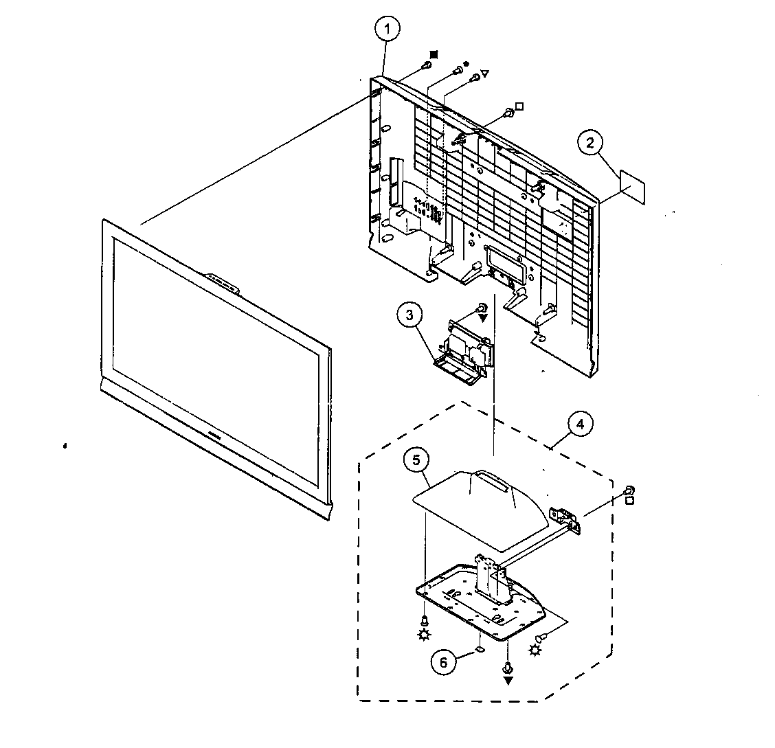 REAR COVER/STAND ASSY