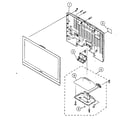 Sony KDL-46S4100 rear cover/stand assy diagram