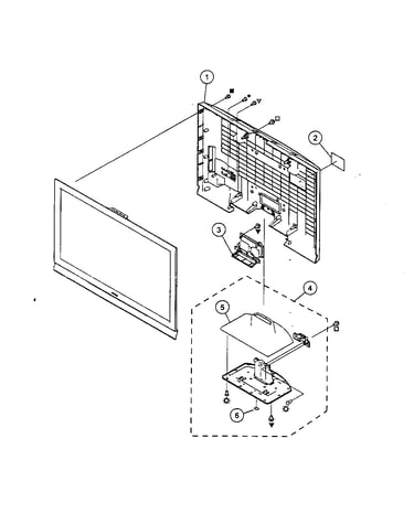 Rear cover/stand assy