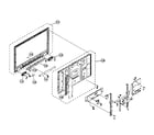 Sony KDL-46S4100 bezel/lcd panel assy diagram
