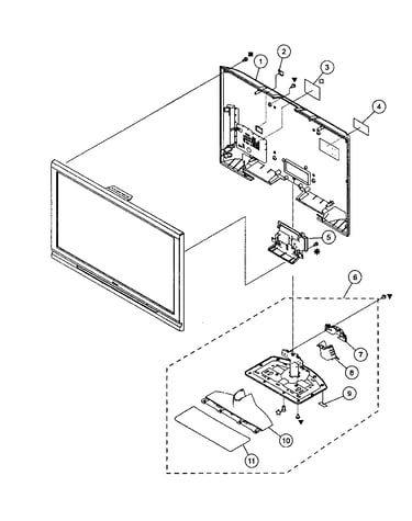 Rear cover/stand assy