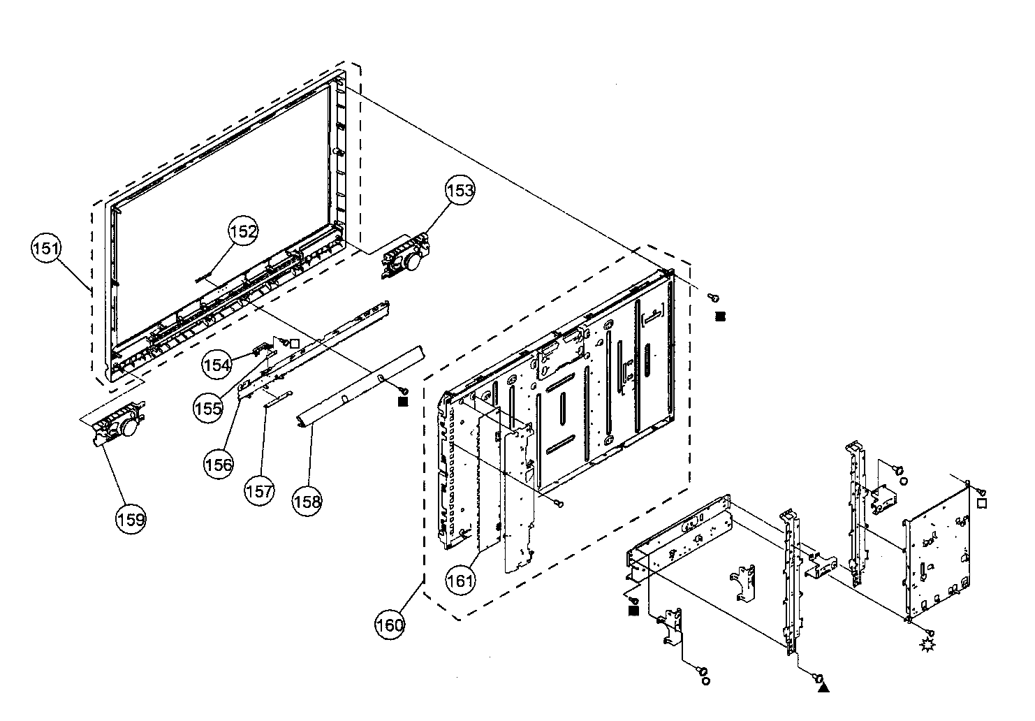 Bezel/lcd panel assy