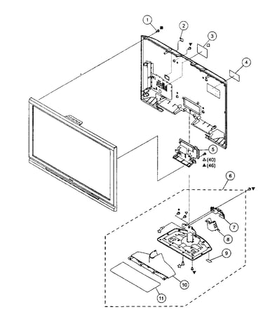 Rear cover/stand assy