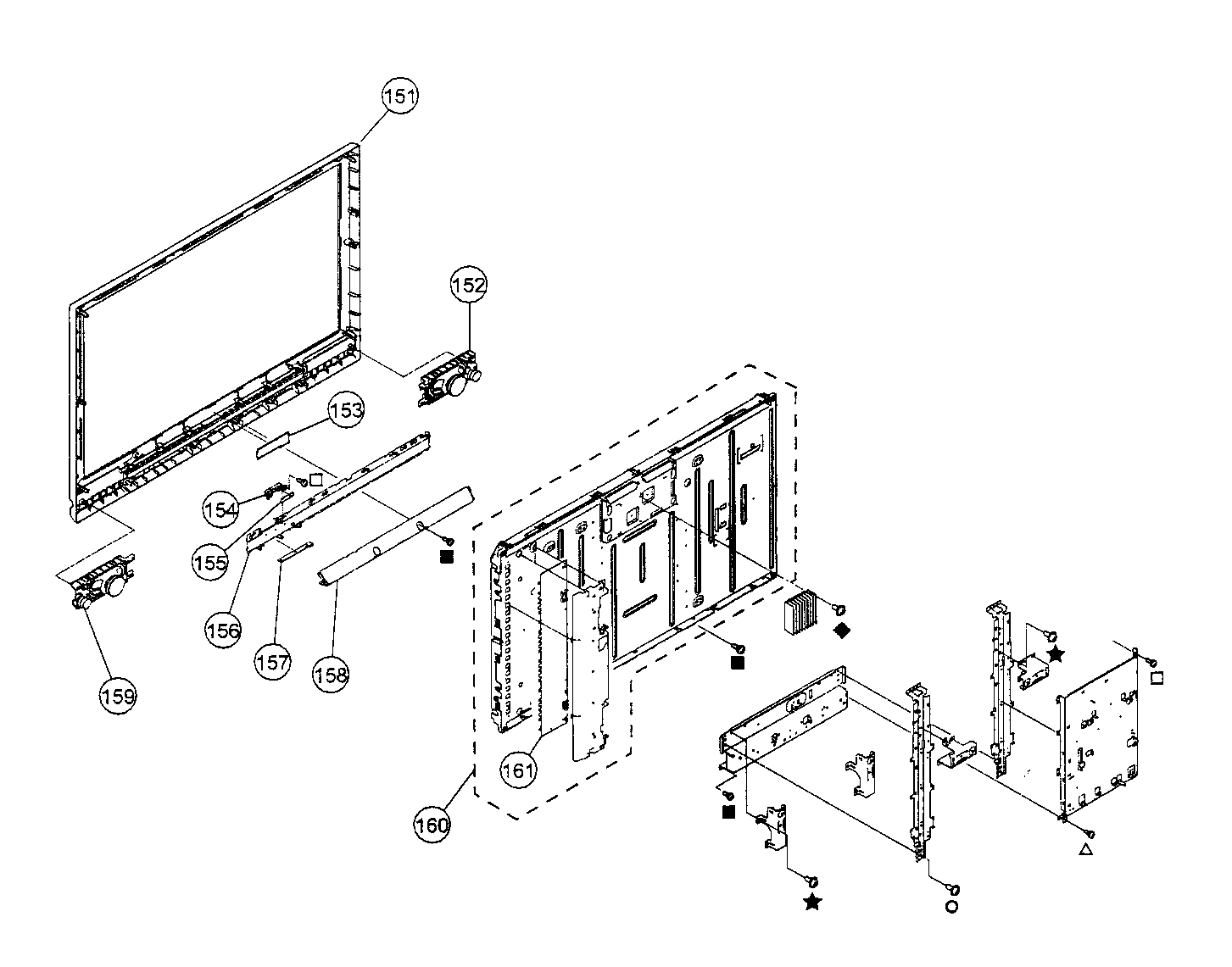 Bezel/lcd panel assy