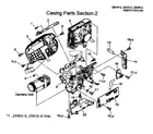 Canon ZR900A casing parts 2 diagram