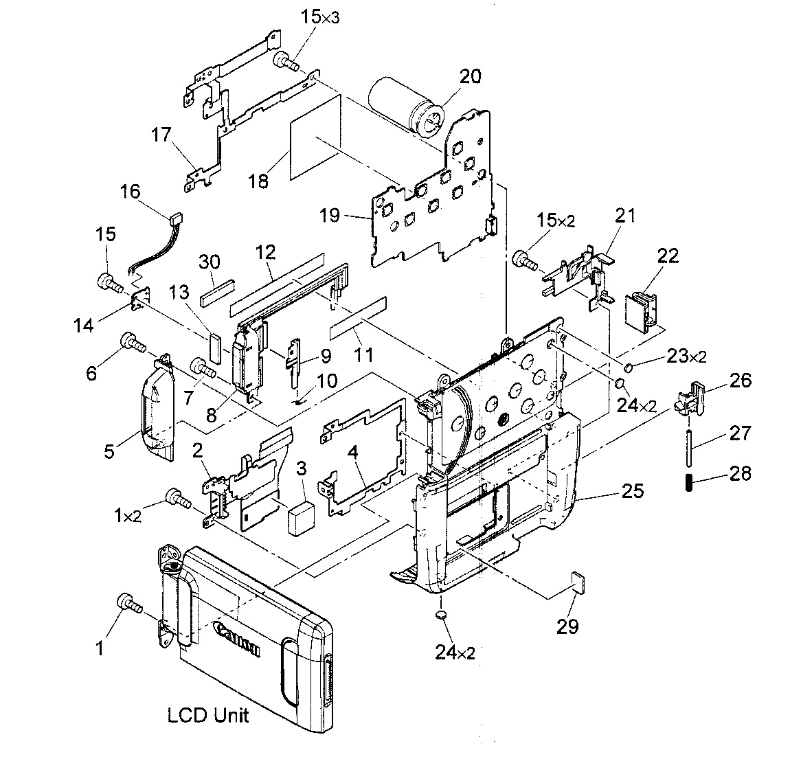 R-lcd unit