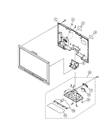 Rear cabinet parts/stand